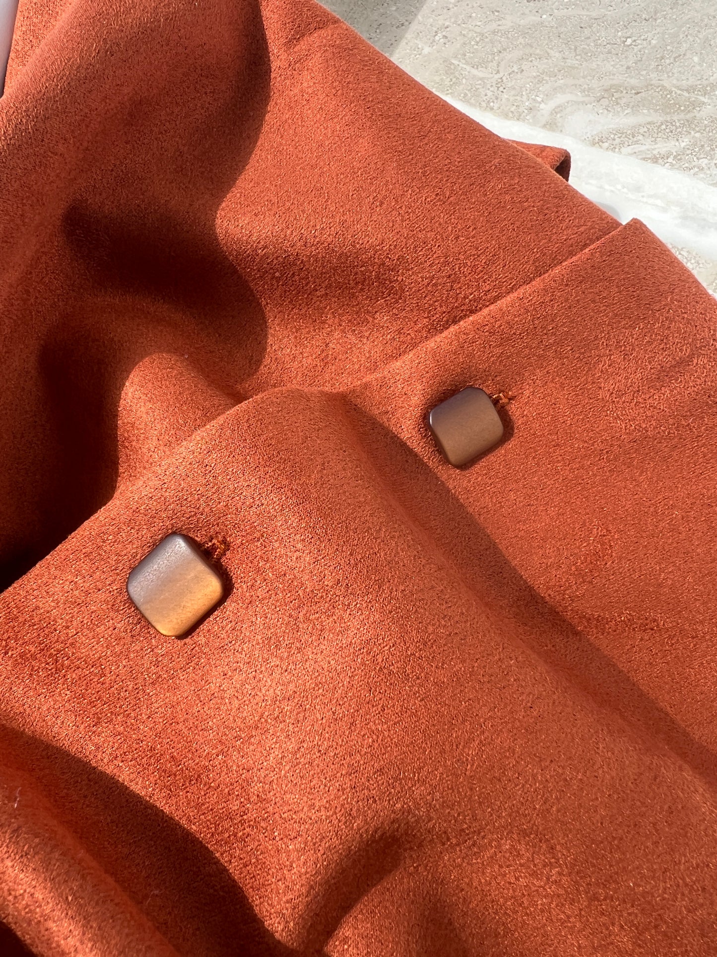 Dinah Dress - Cognac Vegan Leather