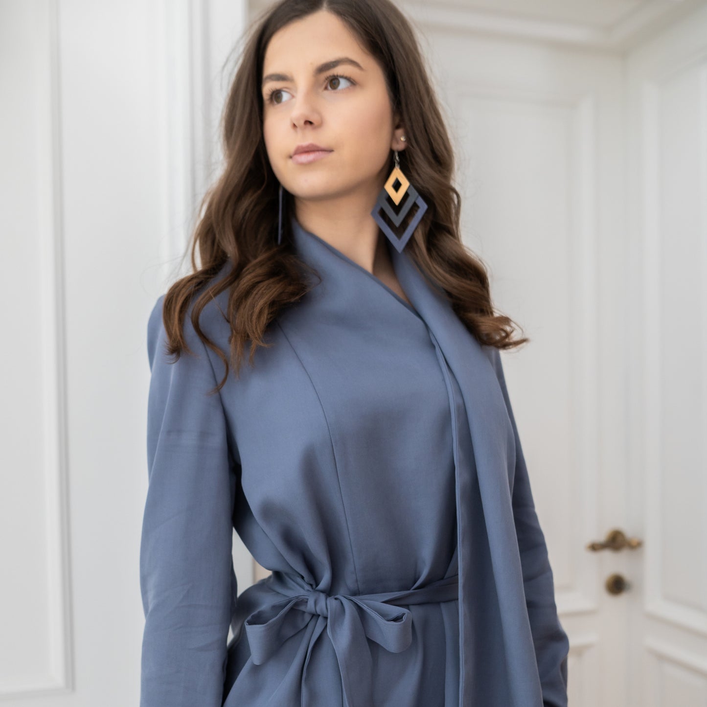 Sage Dress - Pigeon Blue Lyocell