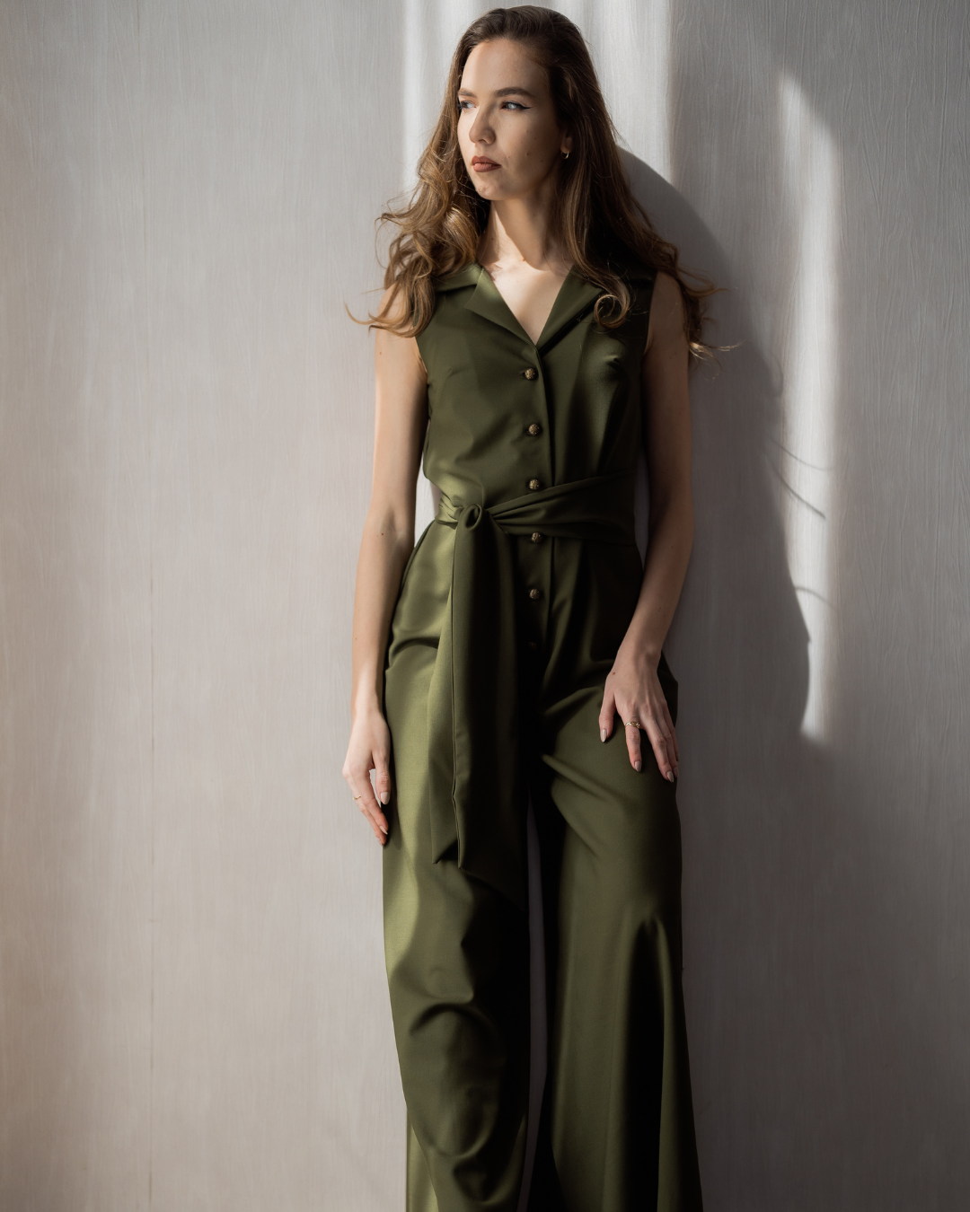 Asha Jumpsuit - Earthy Green
