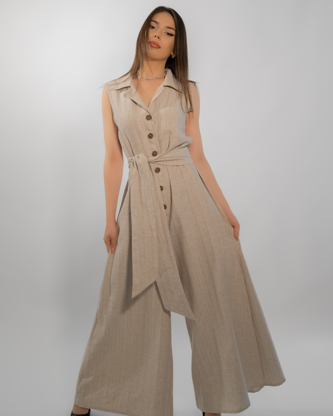 Asha Jumpsuit - Ochre Lyocell