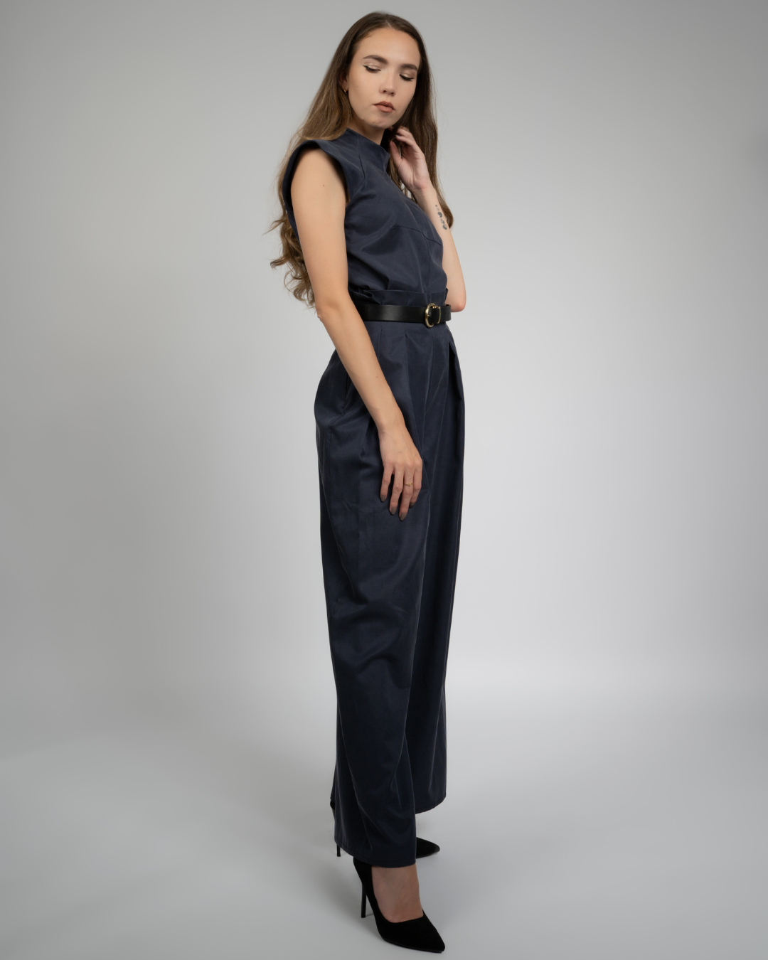 Myra Pants - Navy Vegan Silk