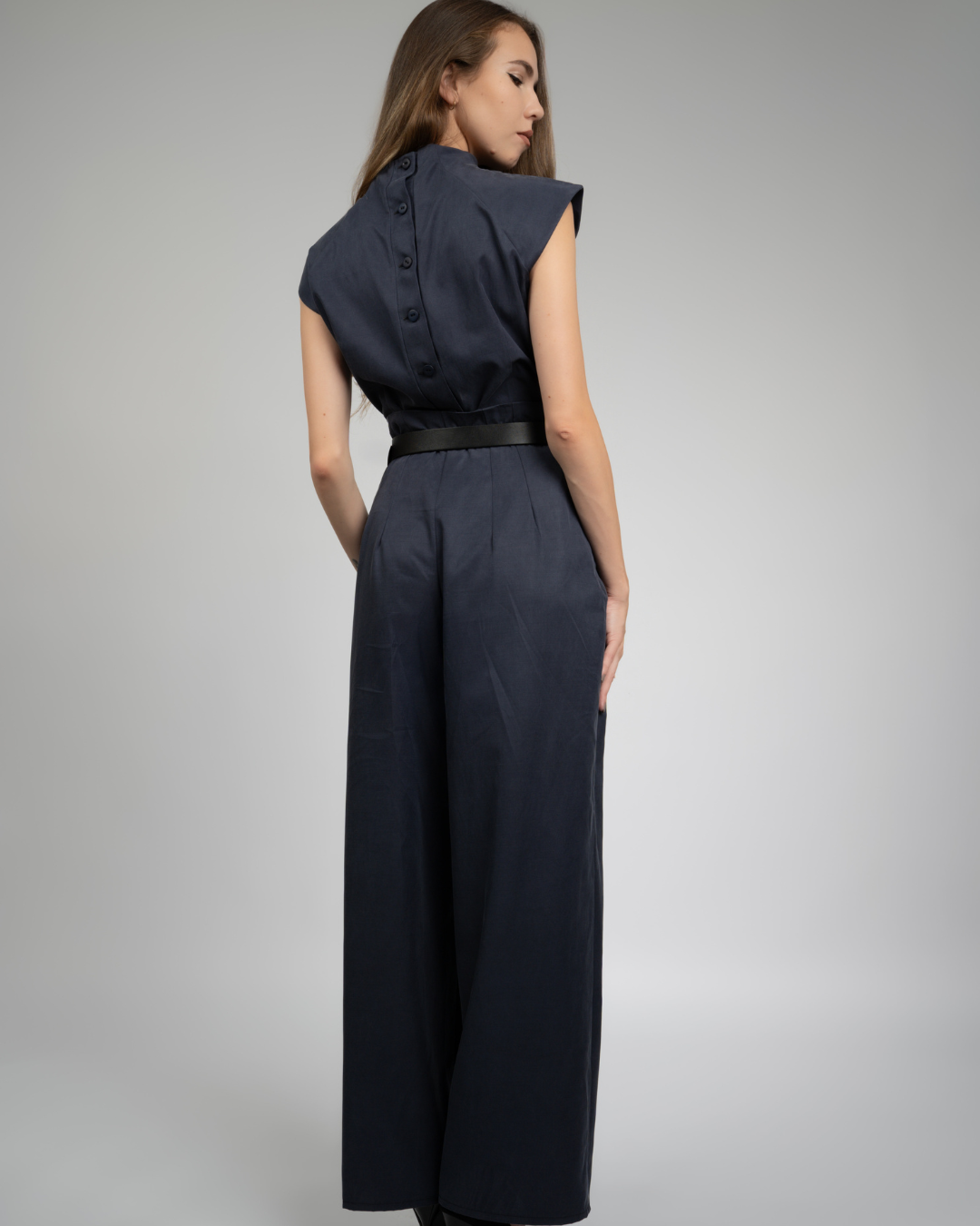Myra Pants - Navy Vegan Silk