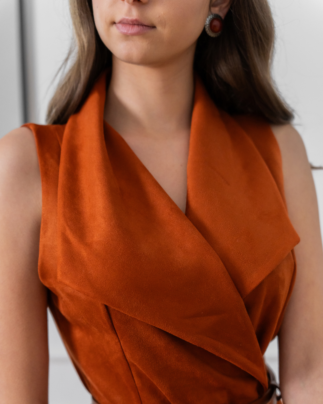 Inès Dress - Rusty Vegan Leather