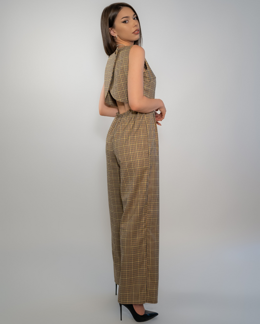 Tena Jumpsuit - Vintage Shepherd Check