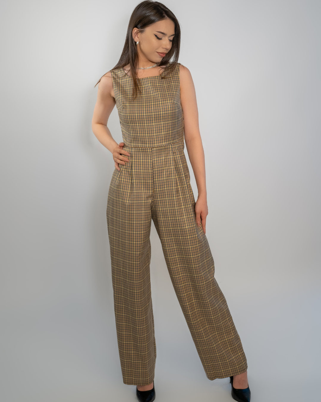 Tena Jumpsuit - Vintage Shepherd Check