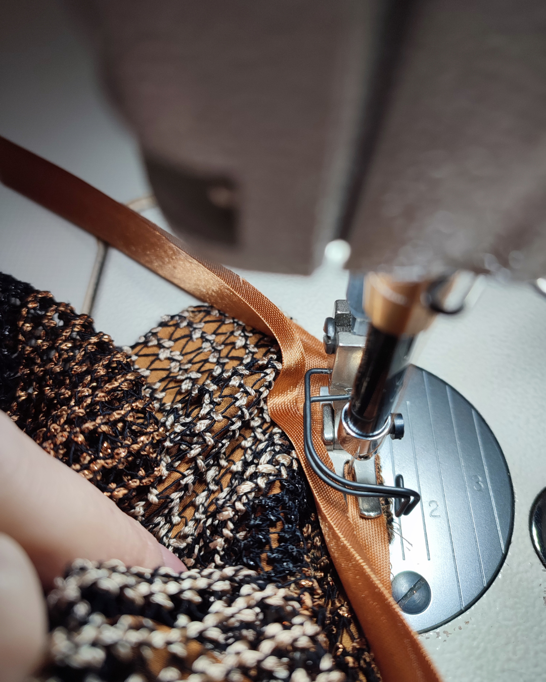 Leg o'Mutton Dress - Lace with Cotton & Natural Silk