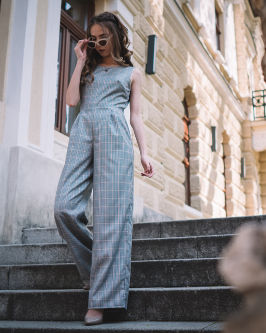 Tena Jumpsuit - Black Shepherd Check