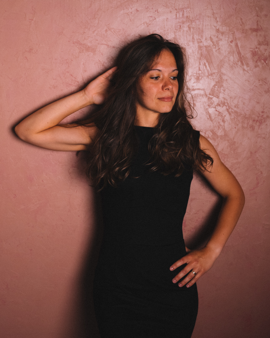 Sophia Dress - Black Vegan Leather