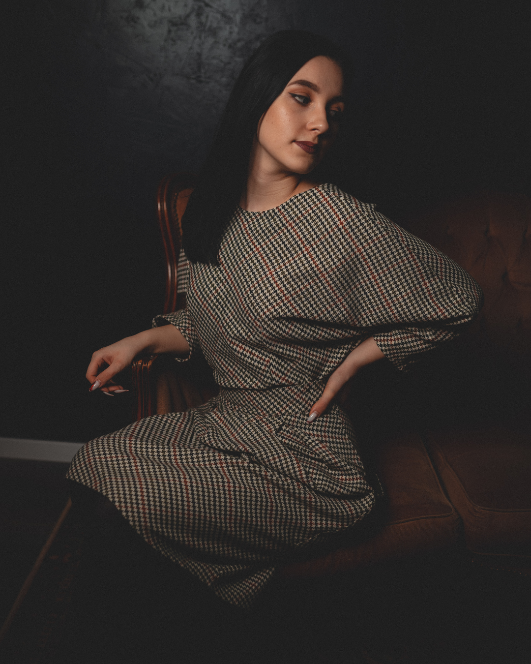Dinah Dress - Vintage Houndstooth Check