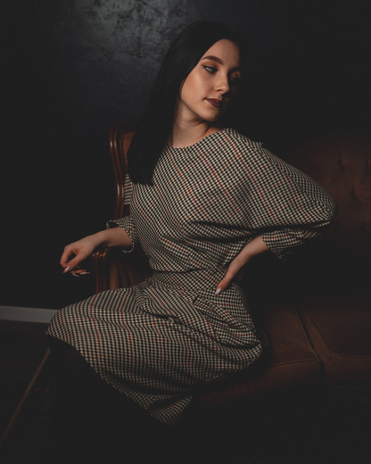 Dinah Dress - Vintage Houndstooth Check