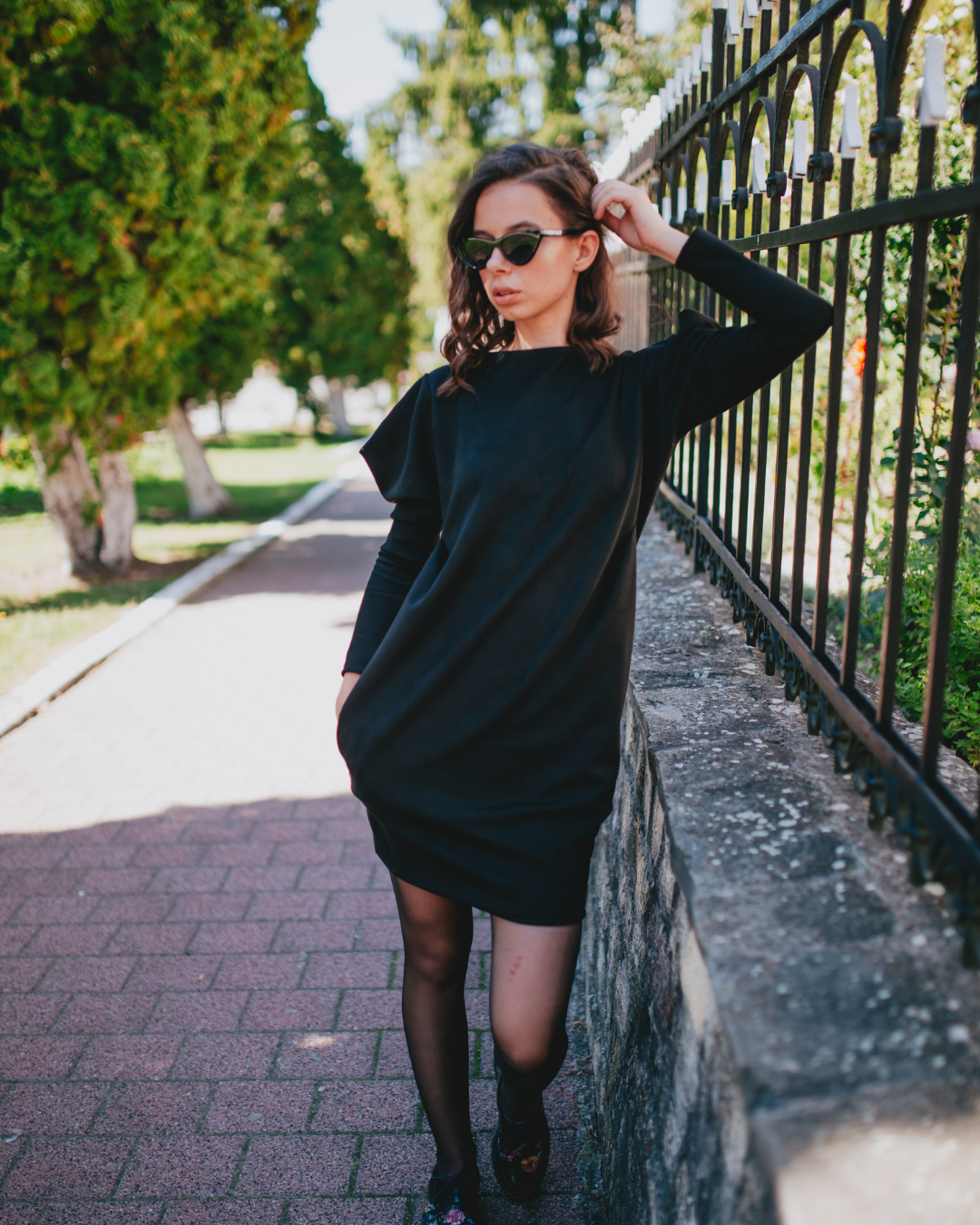 Bishop Dress - Black Vegan Leather