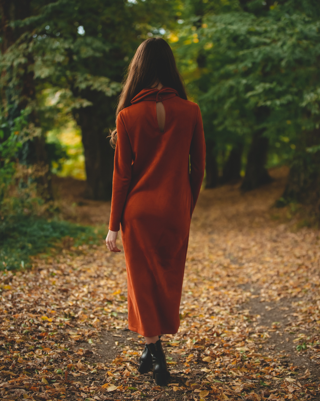 Leila Dress - Cognac Vegan Leather