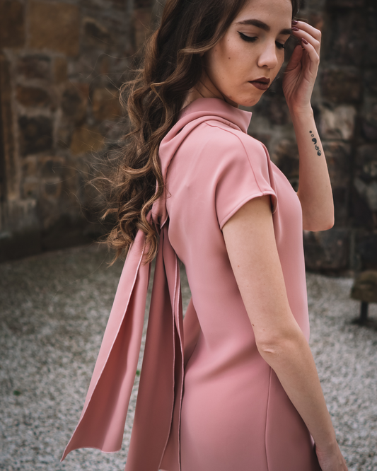 Nadine Dress - Dusty Pink Viscose