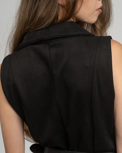Inès Dress - Black Vegan Leather
