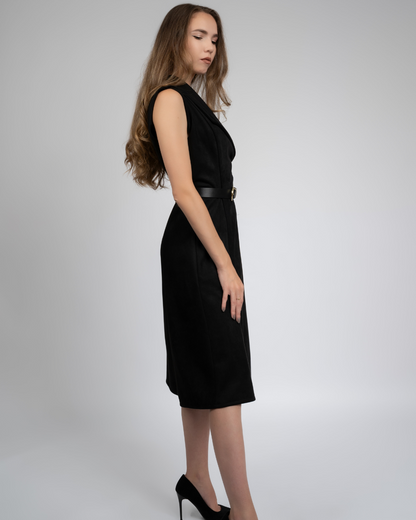 Inès Dress - Black Vegan Leather