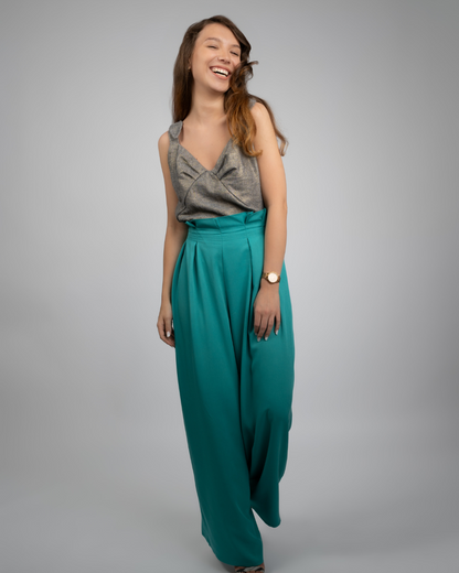 Myra Pants - Turquoise Viscose