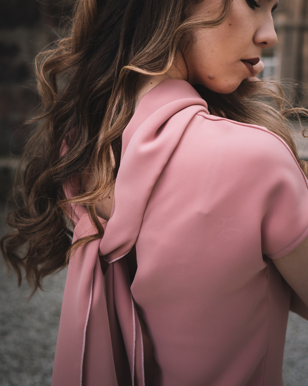 Nadine Dress - Dusty Pink Viscose
